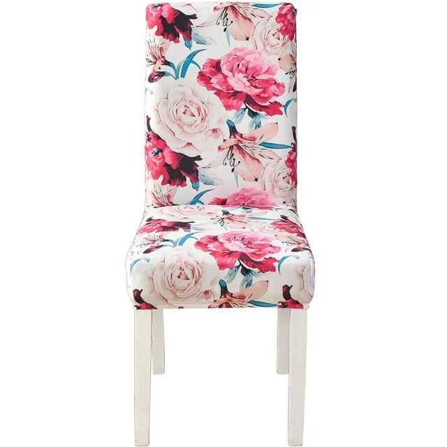 Floral Chair Covers - Elastic Spandex Slipcovers