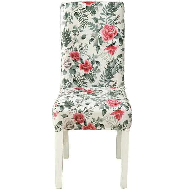 Floral Chair Covers - Elastic Spandex Slipcovers