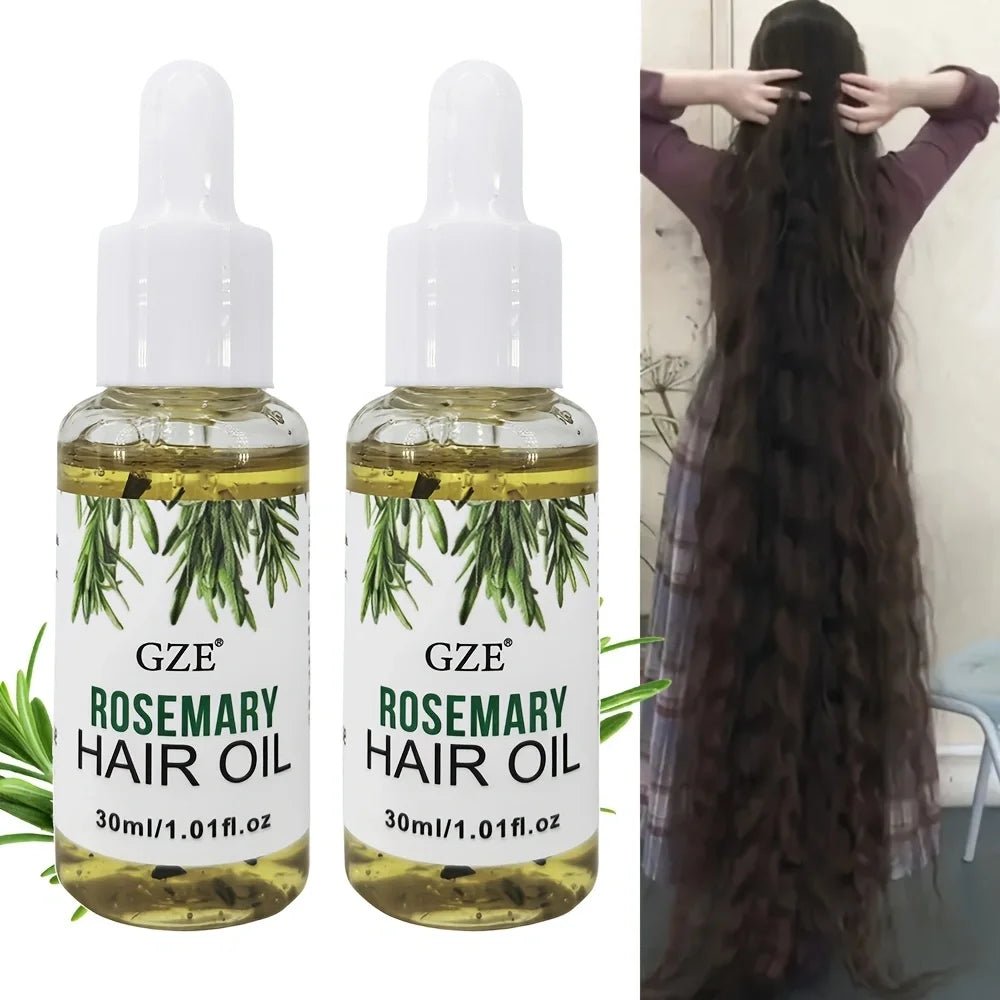 GZE Rosemary Oil for Hair Growth - 2 Pack Scalp Treatment (30ml x 2) - Shello's Creative Boutique