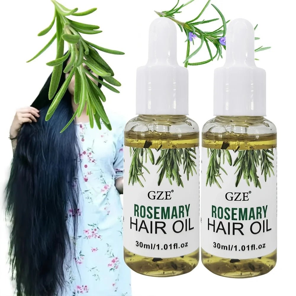 GZE Rosemary Oil for Hair Growth - 2 Pack Scalp Treatment (30ml x 2) - Shello's Creative Boutique
