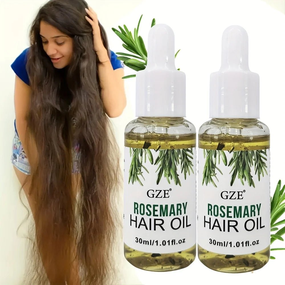 GZE Rosemary Oil for Hair Growth - 2 Pack Scalp Treatment (30ml x 2) - Shello's Creative Boutique