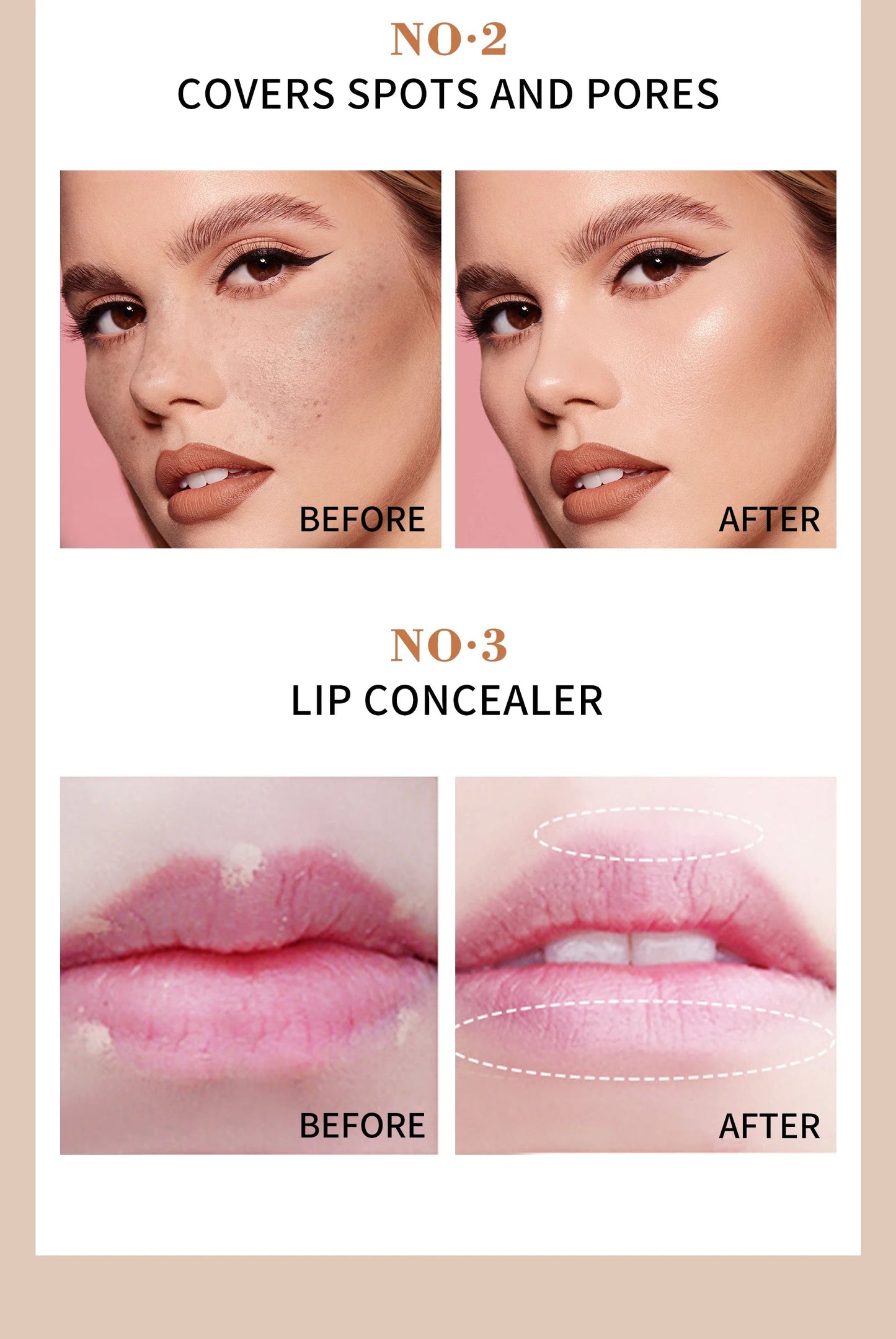 High Coverage Concealer - Waterproof Foundation BB Cream for Dark Circles & Blemishes - Shello's Creative Boutique