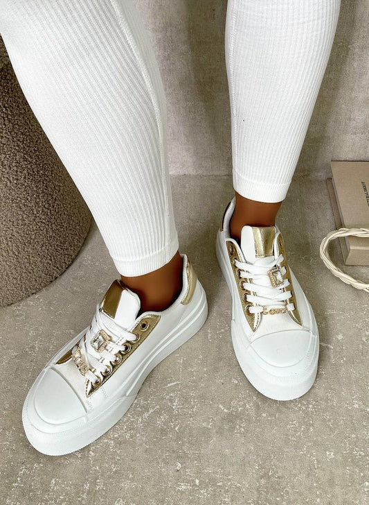 Lace Up Love Platform Trainers - Shello's Creative Boutique