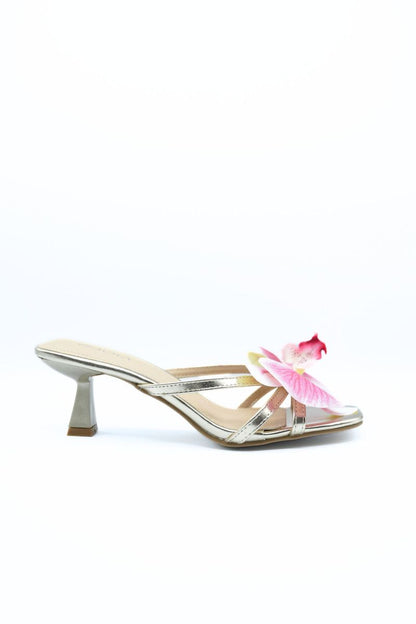 Floral Strap High Heels Moda
