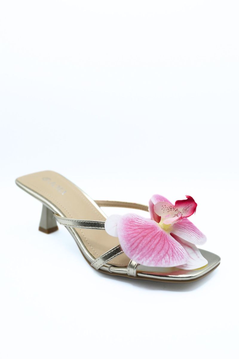 Floral Strap High Heels Moda