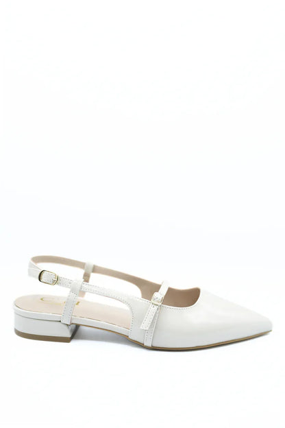 Slingback Pointed Closed Toe Low Heel Sandals - Elegant Comfort - Shello's Creative Boutique