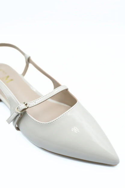 Slingback Pointed Closed Toe Low Heel Sandals - Elegant Comfort - Shello's Creative Boutique