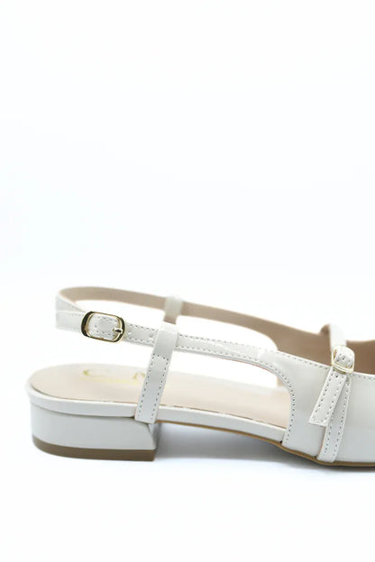 Slingback Pointed Closed Toe Low Heel Sandals - Elegant Comfort - Shello's Creative Boutique