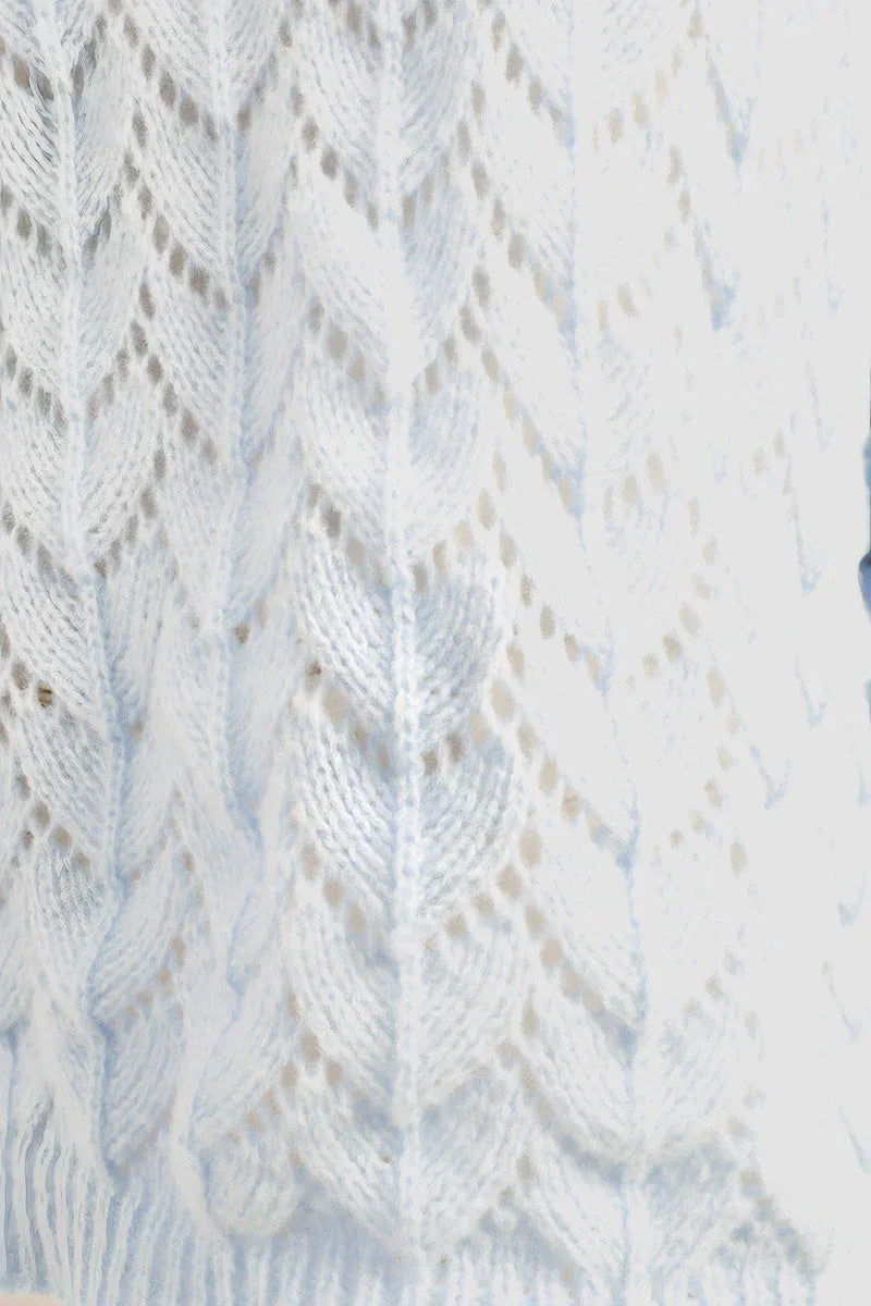 Half Sleeve Chunky Cable Knit Jumper - Shello's Creative Boutique