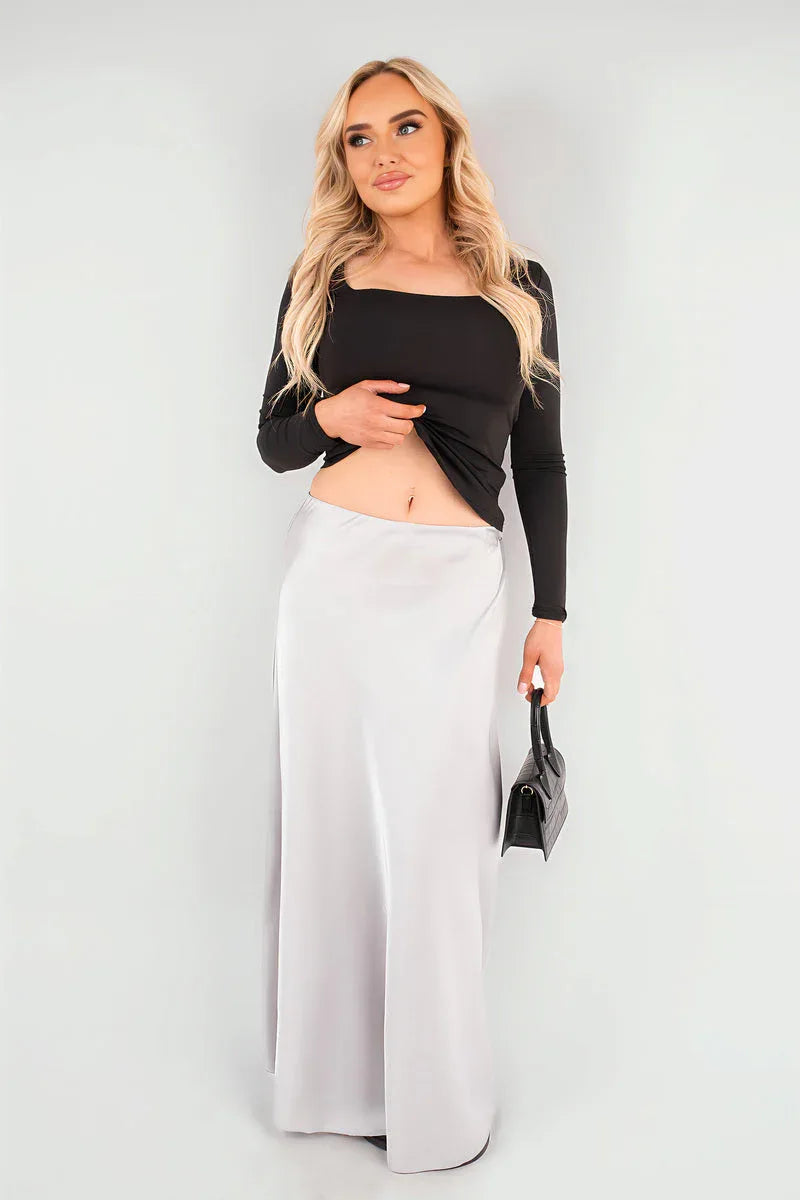 Lightweight High Waisted Maxi Skirt - Shello's Creative Boutique