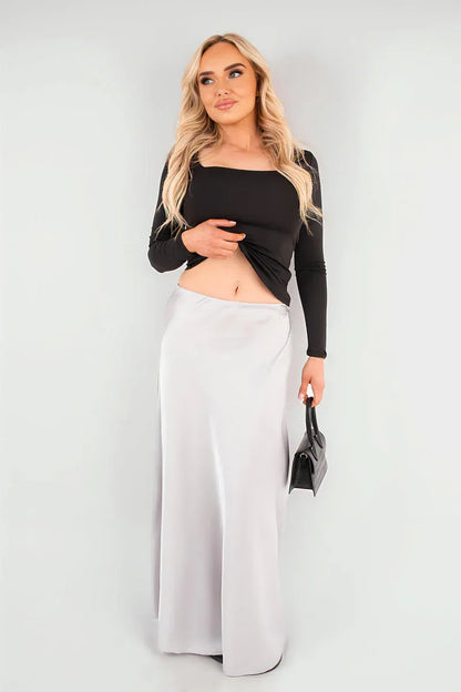 Lightweight High Waisted Maxi Skirt - Shello's Creative Boutique