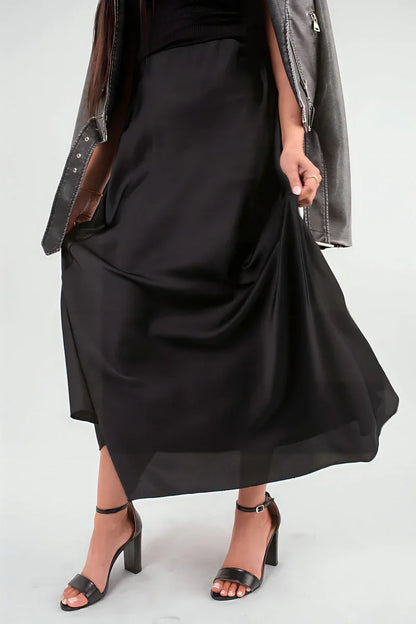 Lightweight High Waisted Maxi Skirt - Shello's Creative Boutique