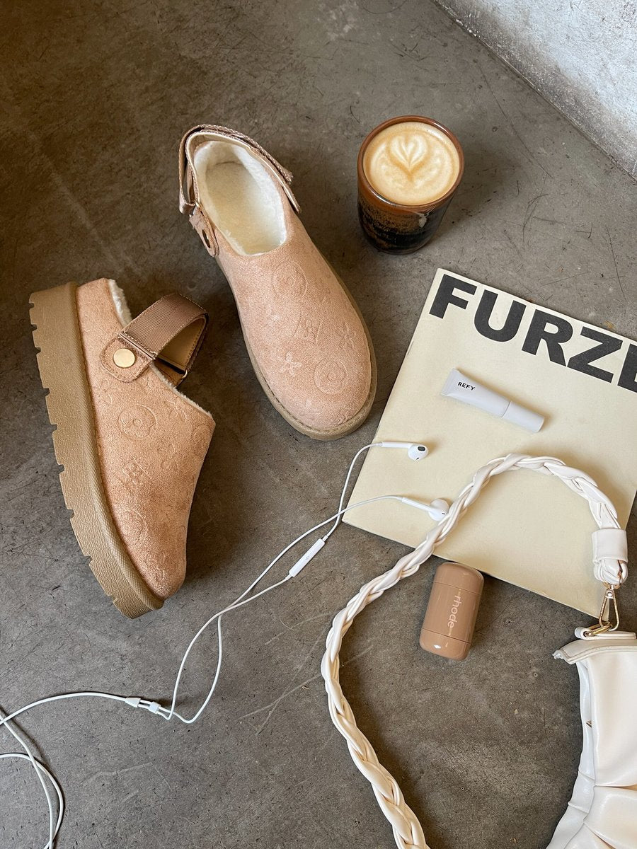 Printed Sling Back Platform Clogs Moda