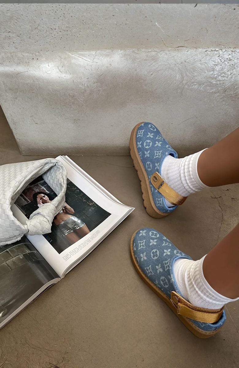 Printed Sling Back Platform Clogs Moda