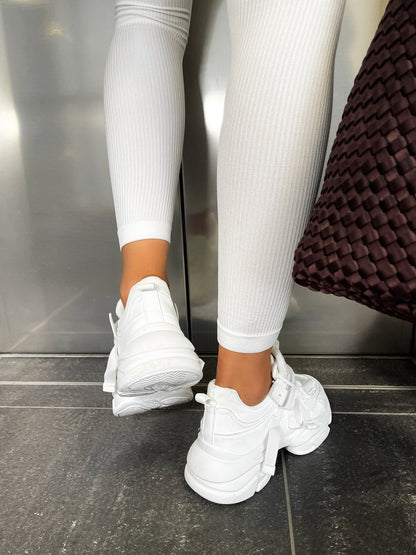 Lace Up Platform Chunky Trainers Moda
