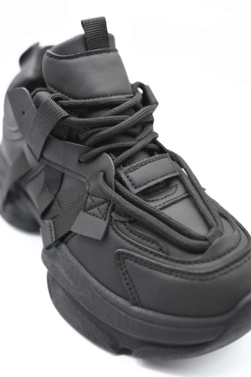 Lace Up Platform Chunky Trainers Moda