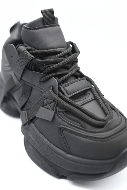 Lace Up Platform Chunky Trainers Moda