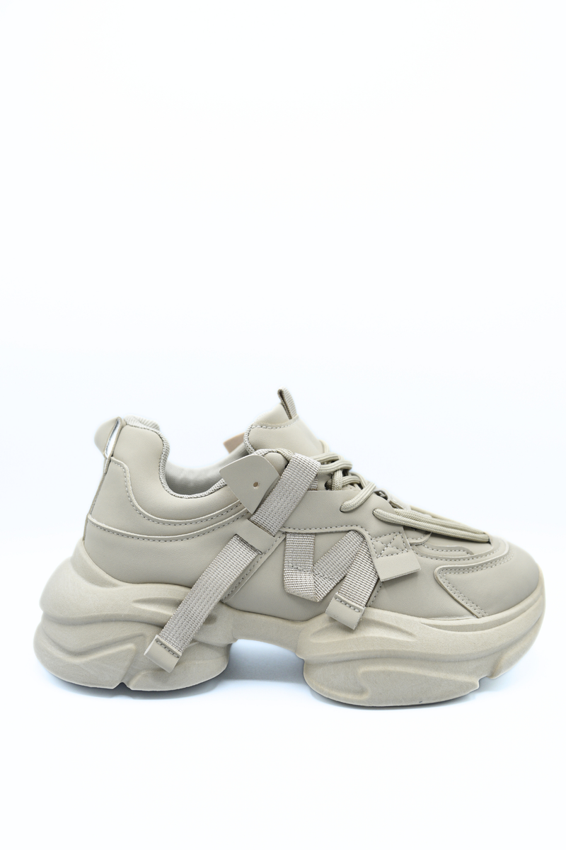 Lace Up Platform Chunky Trainers Moda
