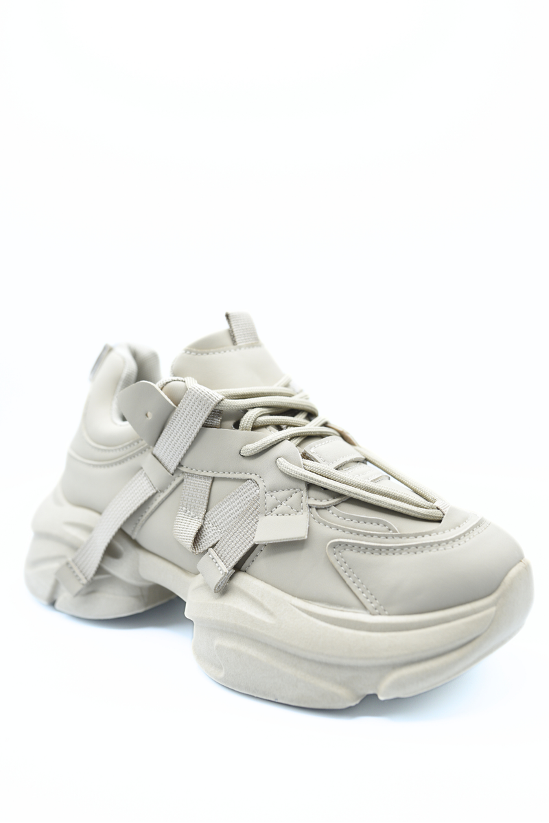Lace Up Platform Chunky Trainers Moda