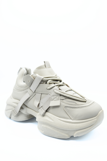 Lace Up Platform Chunky Trainers Moda