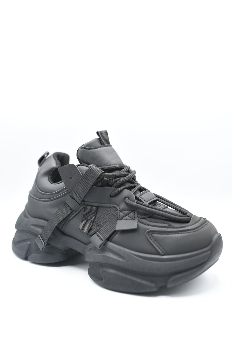 Lace Up Platform Chunky Trainers Moda