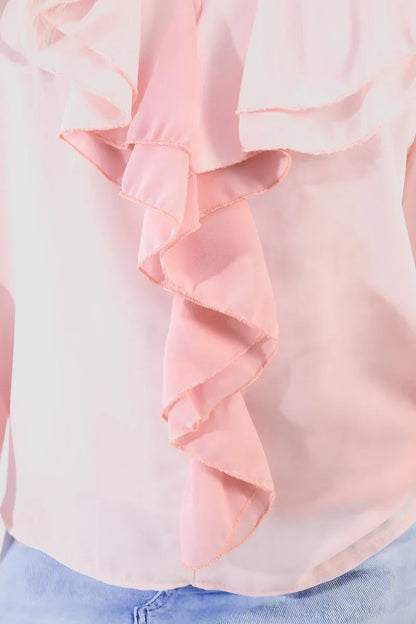 Ruffle Trim Front Long Sleeve Top - Shello's Creative Boutique