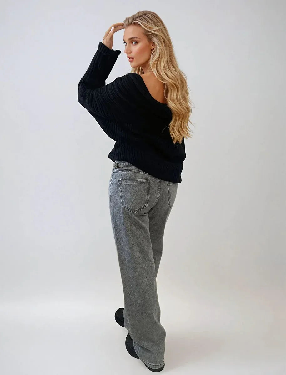 High Waist Loose Leg Jeans - Shello's Creative Boutique