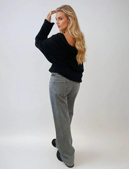 High Waist Loose Leg Jeans - Shello's Creative Boutique