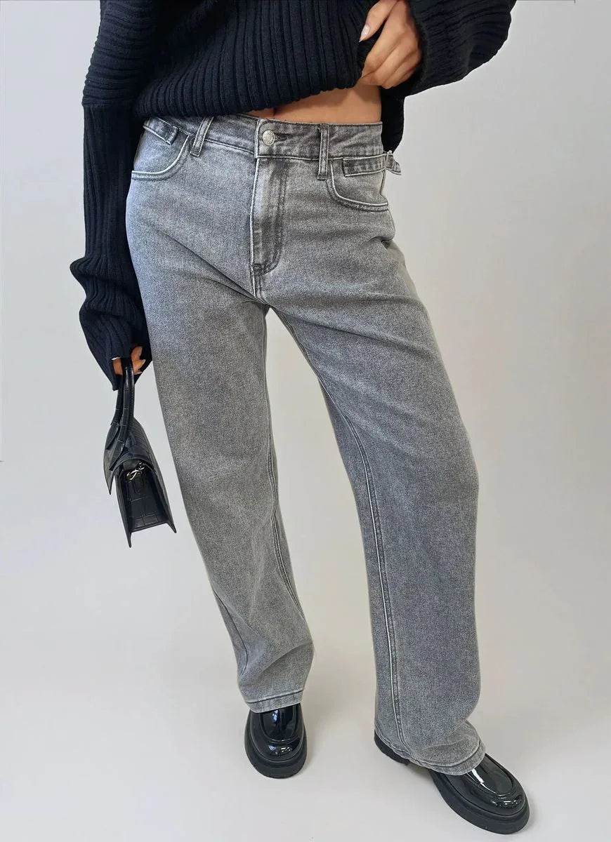 High Waist Loose Leg Jeans - Shello's Creative Boutique