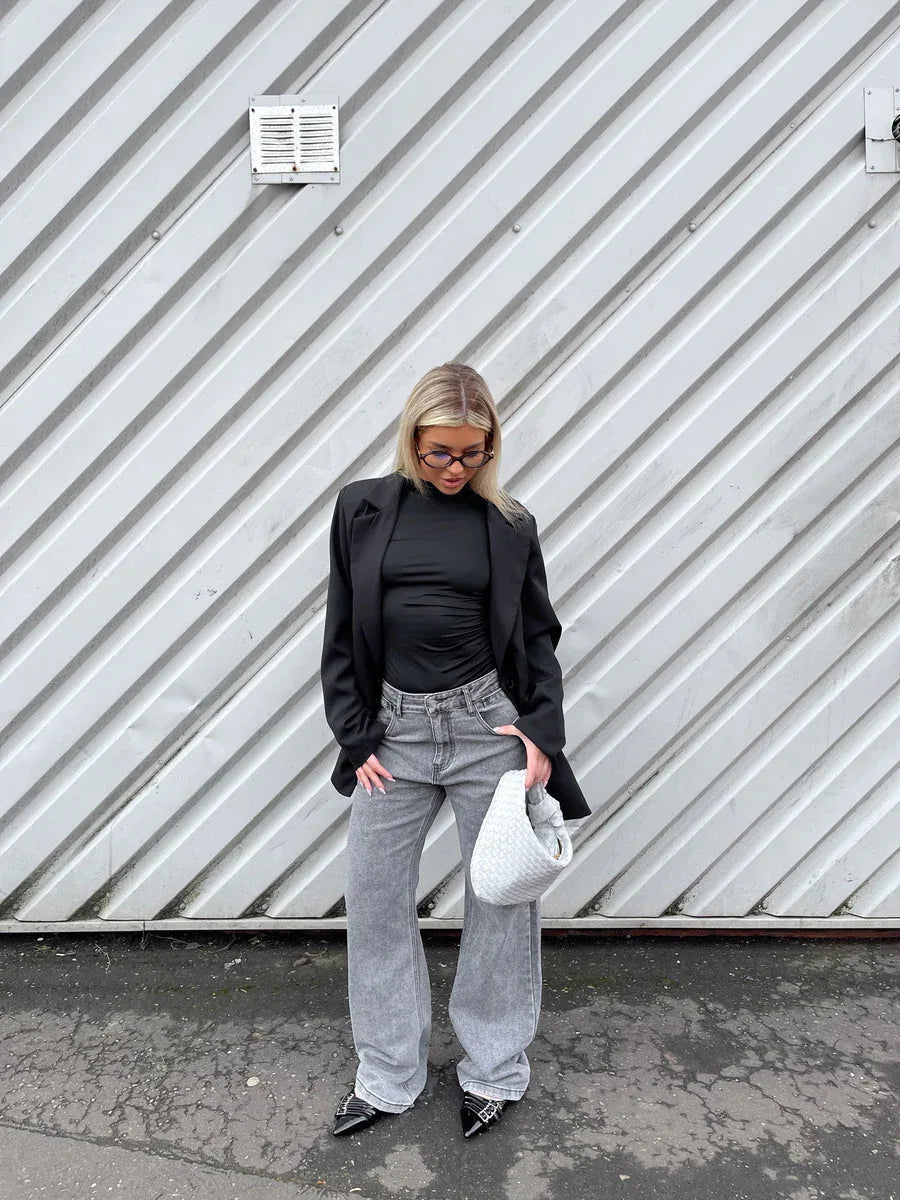 High Waist Loose Leg Jeans - Shello's Creative Boutique