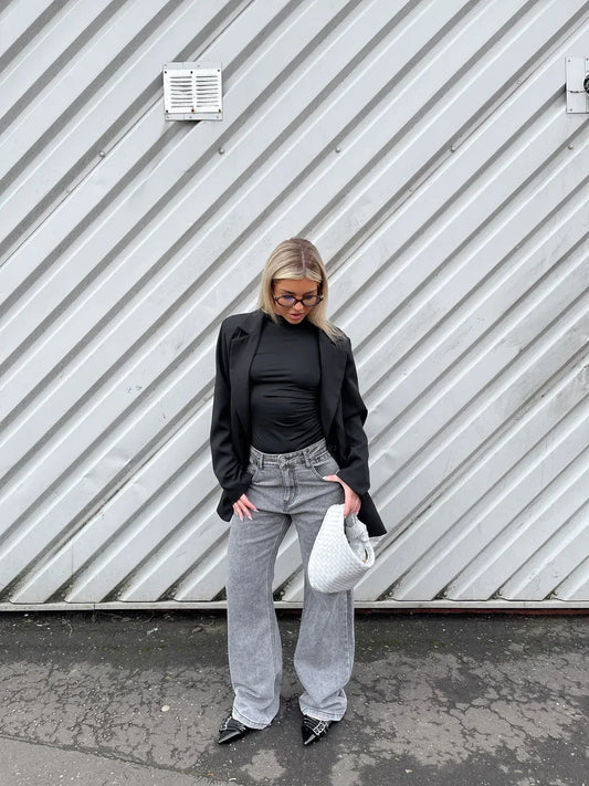 High Waist Loose Leg Jeans - Shello's Creative Boutique