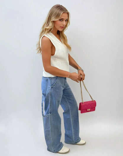 Loose Straight Leg Jeans - Shello's Creative Boutique