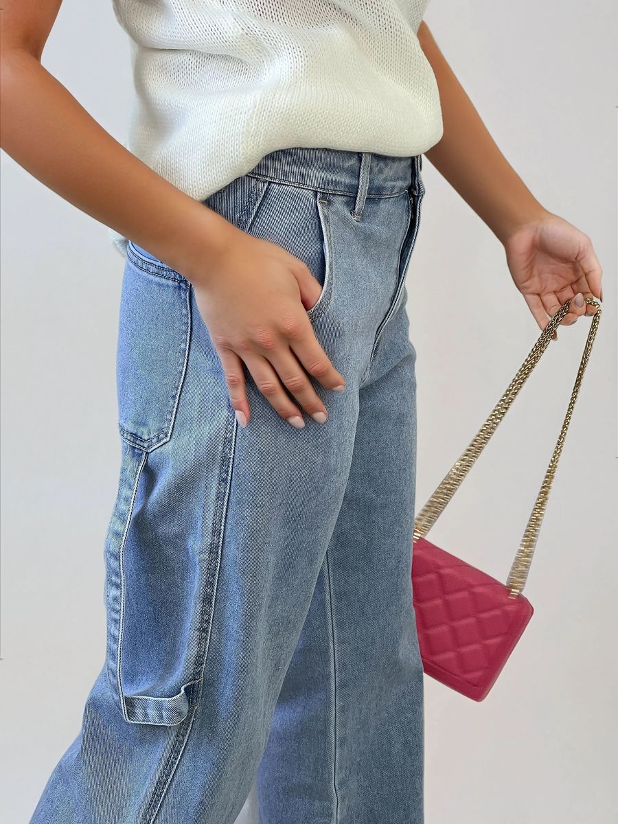 Loose Straight Leg Jeans Moda