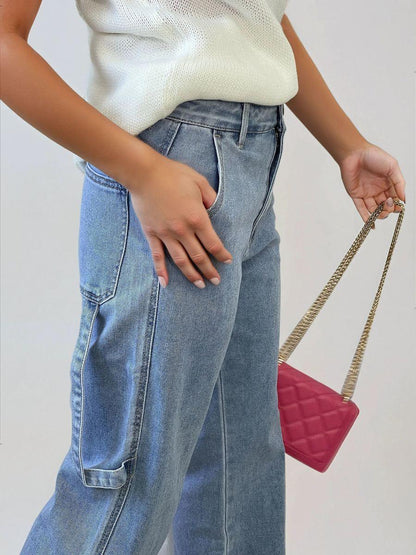 Loose Straight Leg Jeans - Shello's Creative Boutique