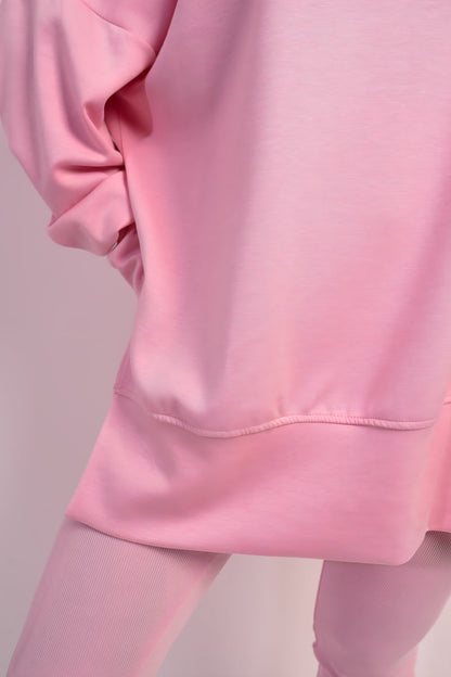 Long Sleeve Side Split Sweatshirt & Leggings Co-ord Set Moda