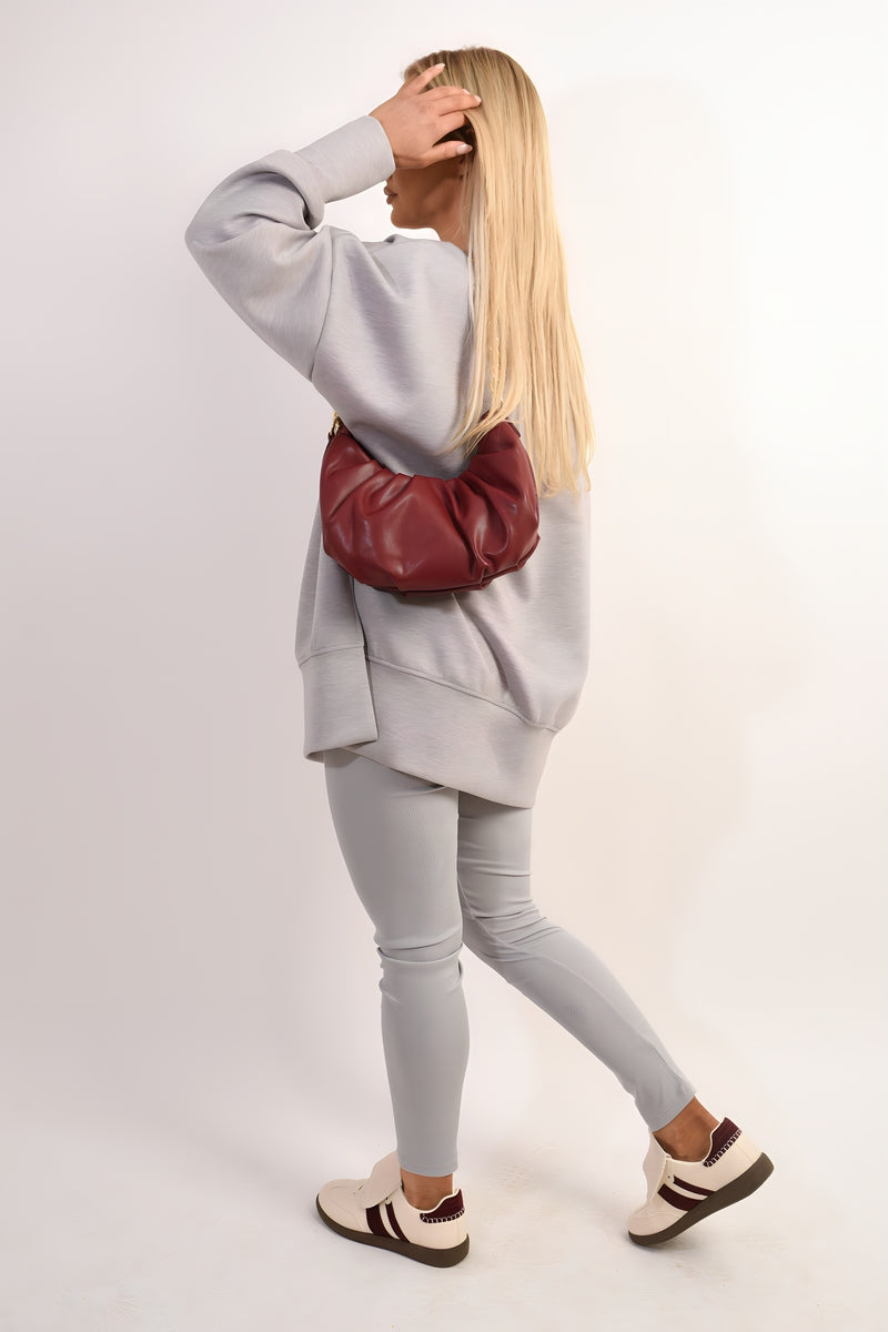 Long Sleeve Side Split Sweatshirt & Leggings Co-ord Set Moda