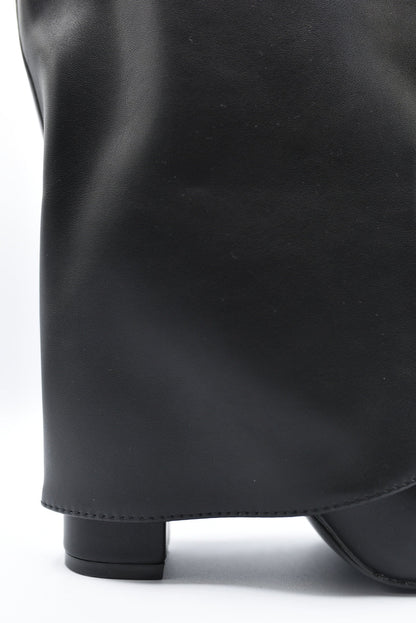 Pointed Toe Fold-Over Knee High Boots Moda