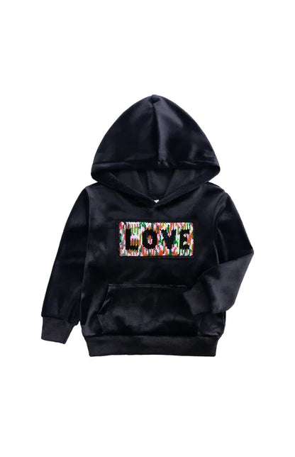Kid's Spelling Hooded Gold Velvet Pyjama Sets – Cozy & Stylish Sleepwear - Shello's Creative Boutique