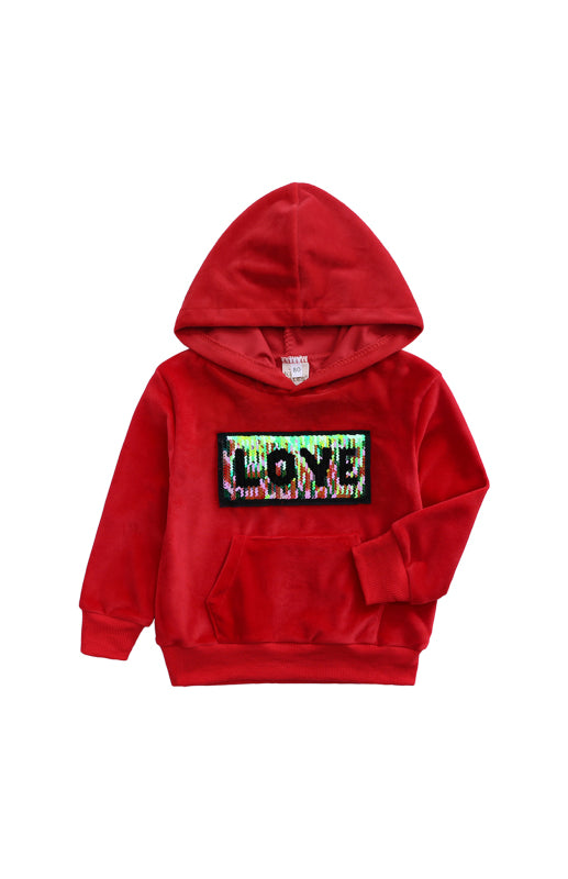 Kid's Spelling Hooded Gold Velvet Pyjama Sets Shello's Creative Boutique