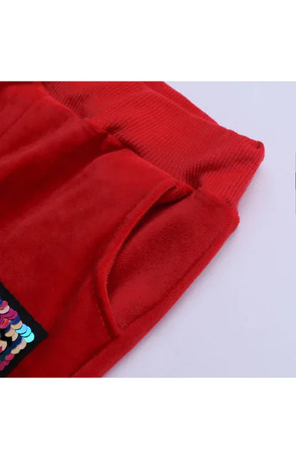 Kid's Spelling Hooded Gold Velvet Pyjama Sets – Cozy & Stylish Sleepwear - Shello's Creative Boutique