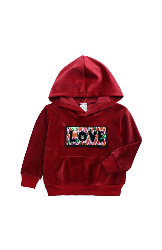 Kid's Spelling Hooded Gold Velvet Pyjama Sets Shello's Creative Boutique