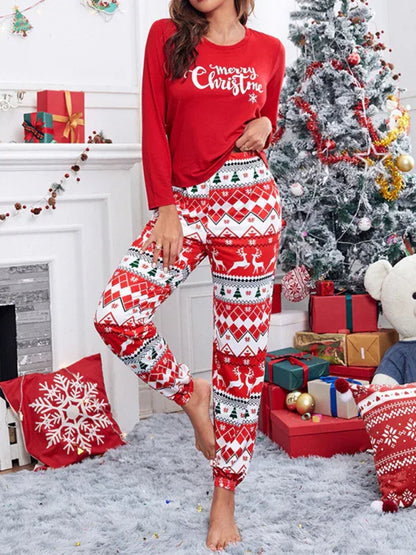 Women's Christmas Reindeer Print Pajama Set - Shello's Creative Boutique