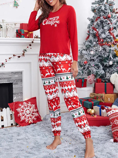 Women's Christmas Reindeer Print Pajama Set - Shello's Creative Boutique