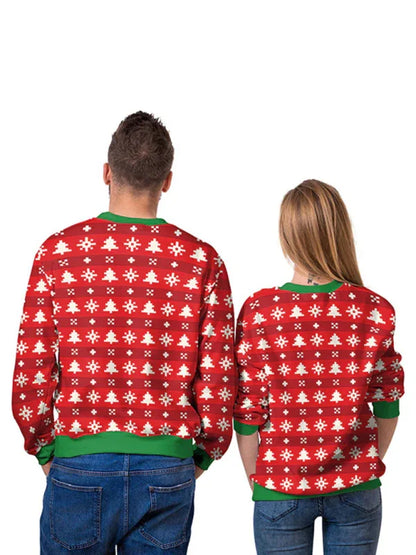 Christmas Santa Reindeer Knit Sweater - Festive Holiday Jumper for Adults - Shello's Creative Boutique