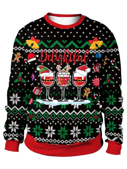 Christmas Santa Reindeer Knit Sweater - Festive Holiday Jumper for Adults - Shello's Creative Boutique