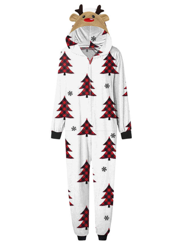 Family Christmas Snowflake Reindeer Hooded Onesie Shello's Creative Boutique