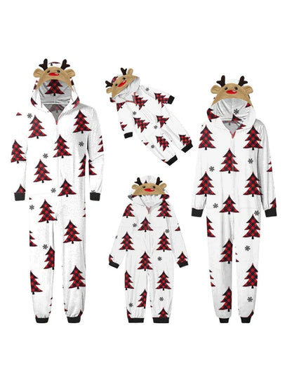 Family Christmas Snowflake Reindeer Hooded Onesie - Shello's Creative Boutique