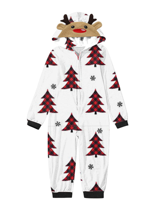 Family Christmas Snowflake Reindeer Hooded Onesie Shello's Creative Boutique