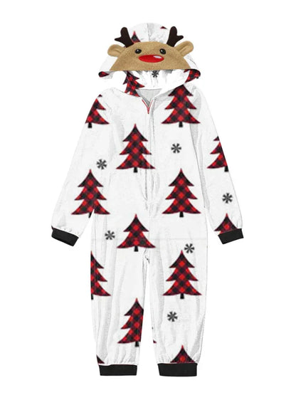 Family Christmas Snowflake Reindeer Hooded Onesie - Shello's Creative Boutique