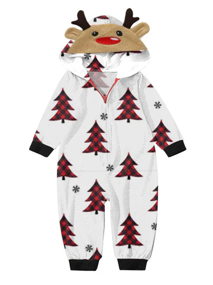 Family Christmas Snowflake Reindeer Hooded Onesie - Shello's Creative Boutique